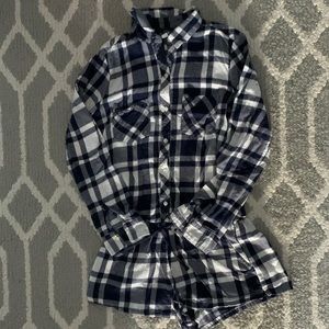 Aerie Plaid Flannel Romper - Lightly Used